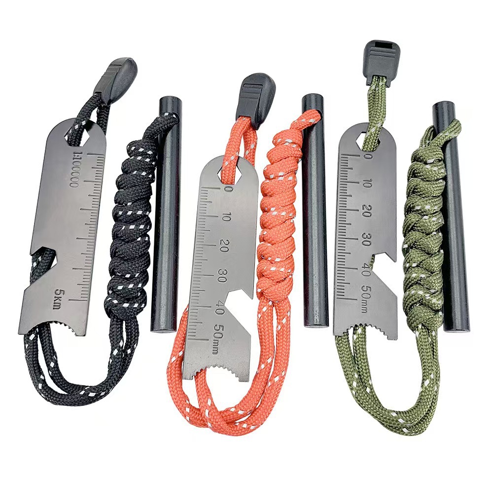 Ferro Rod Striker - Outdoor Survival Fire Starter Multifunctional Ferrocerium