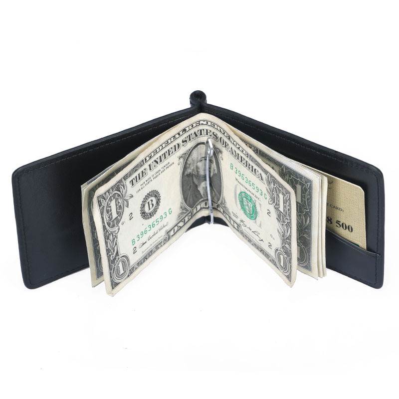 Money Clip Magnetic - Mới Mini Nam Da Kẹp Tiền