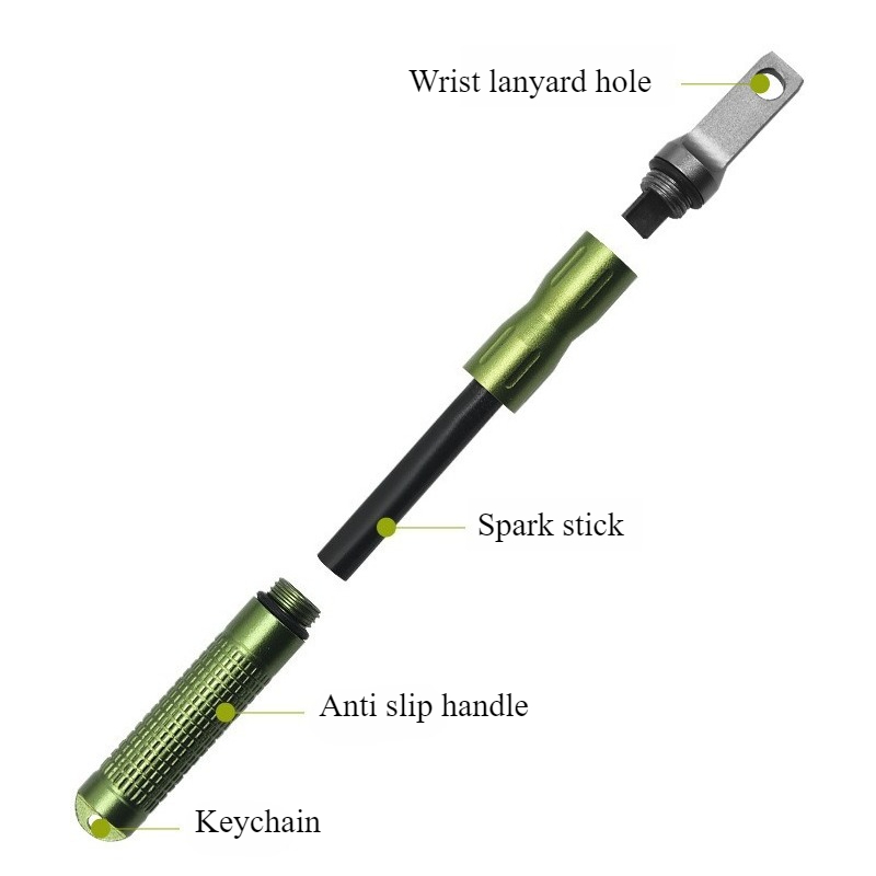 Portable Waterproof Flint Emer - đánh giá và giá Ferro Rod Striker