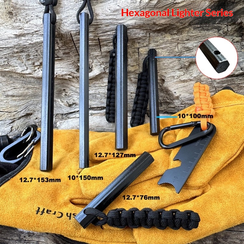 New Windproof Fire Starter, Po - đánh giá và giá Ferro Rod Striker