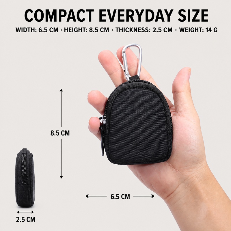 Mini Zipper Key Coin Pouch wit - đánh giá và giá Edc Carry Coins