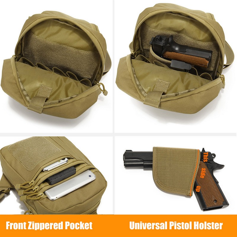 New Tactical Chest Bag Pistol  - đánh giá và giá Edc Concealed Carry Backpack