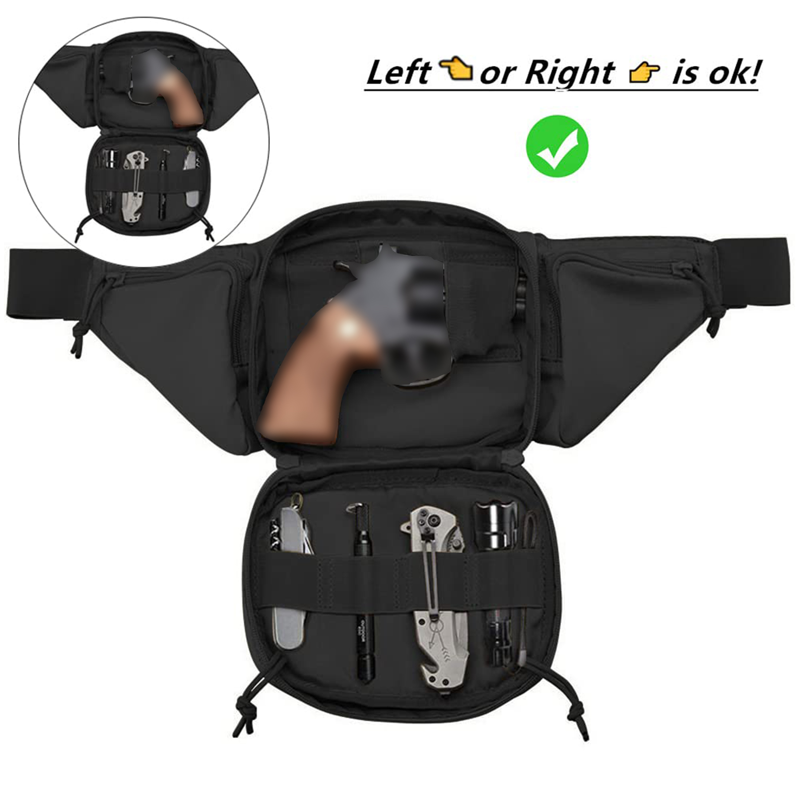 Tactical Fanny Pack Gun Holste - đánh giá và giá Edc Carry Pistols