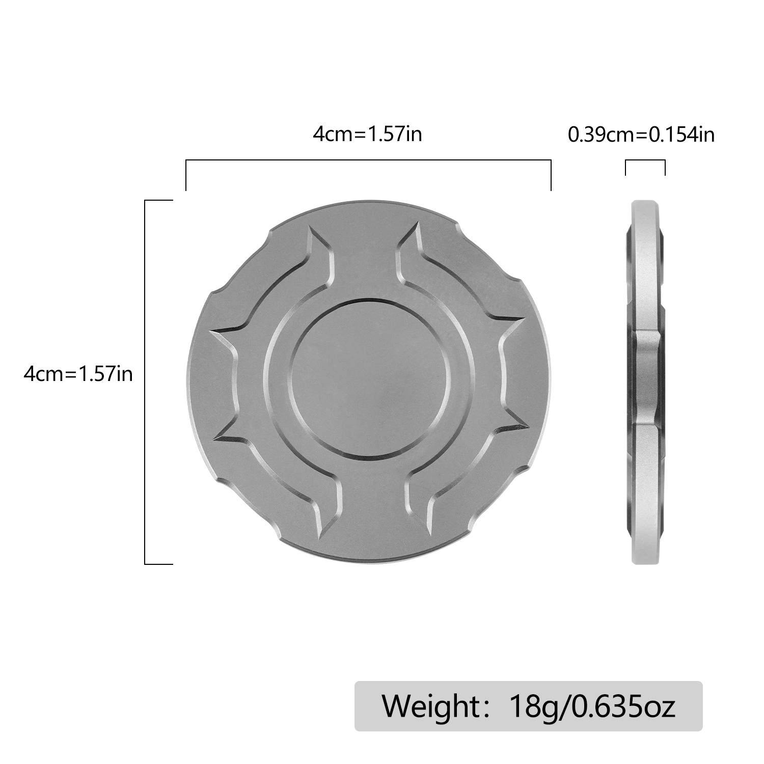 Titanium Alloy Poker Chip Fidg - đánh giá và giá Edc Carry Coins